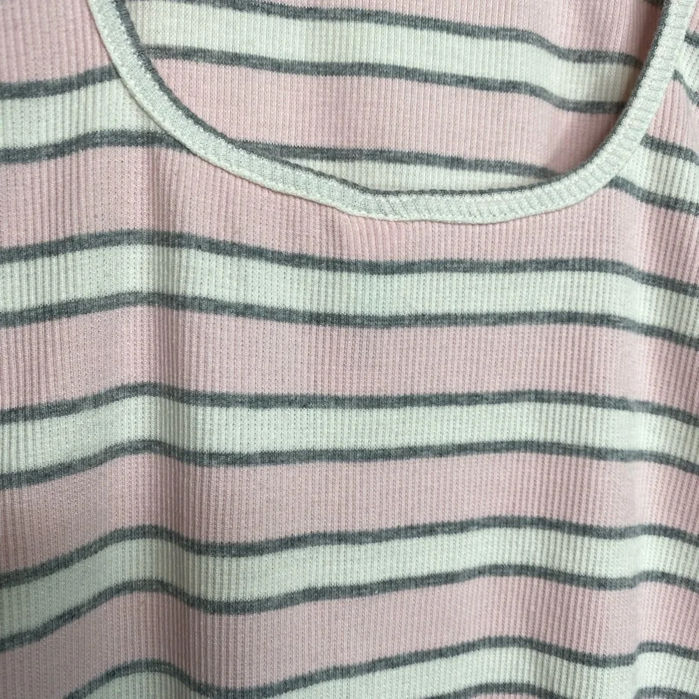 AMERICAN Apparel Pink Striped Bodysuit Size Small - Picture 3 of 4